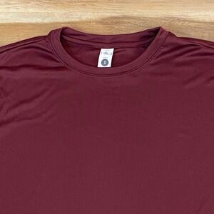 BAW Shirt Mens Small Xtreme-Tek Long Sleeve Maroon Athletic T-Shirt Performance